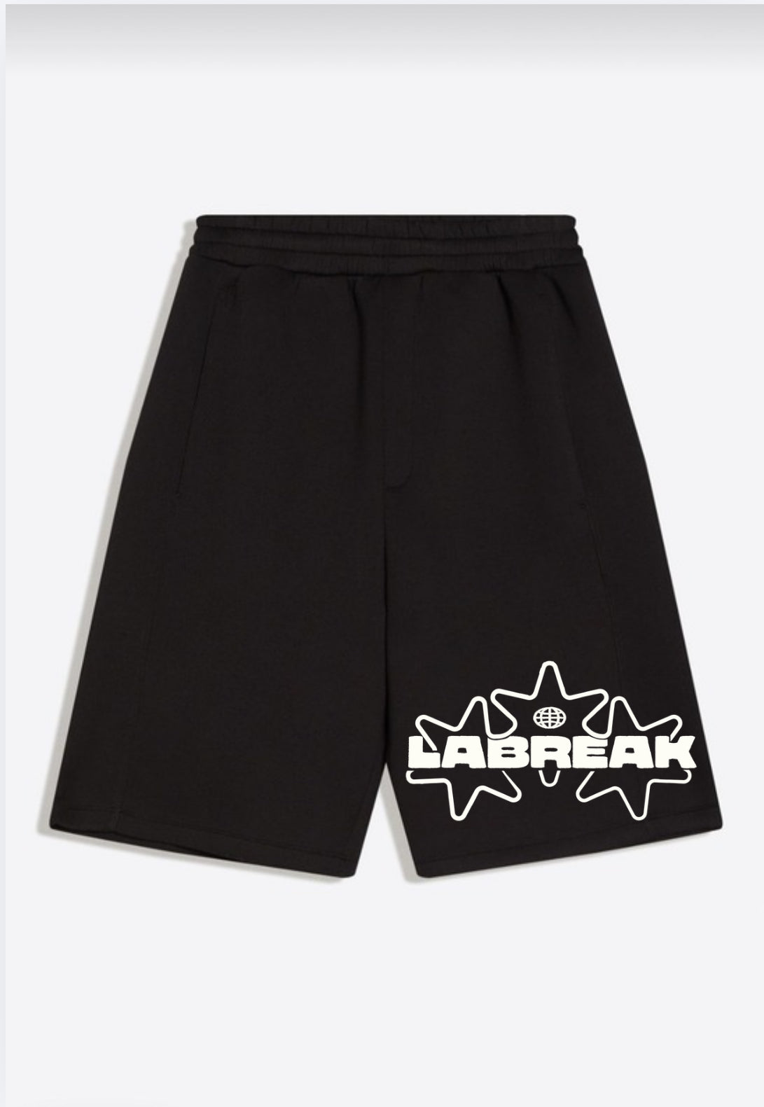 SHORT NOIR EFFET NÉOPRÈNE OVERSIZE