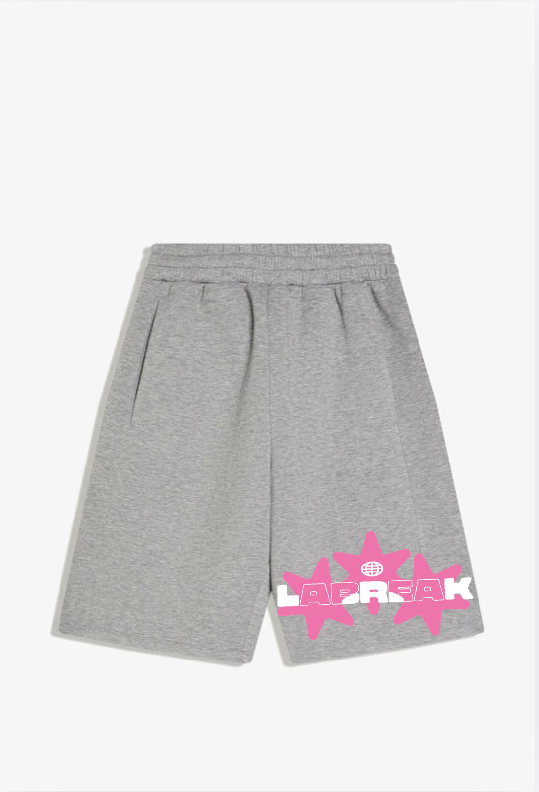 SHORT GRIS EFFET NÉOPRÈNE OVERSIZE