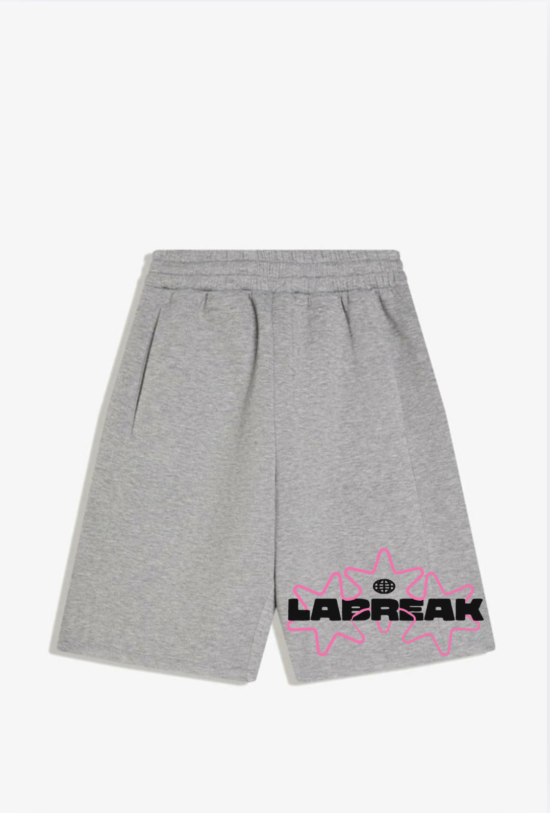 SHORT GRIS EFFET NÉOPRÈNE OVERSIZE