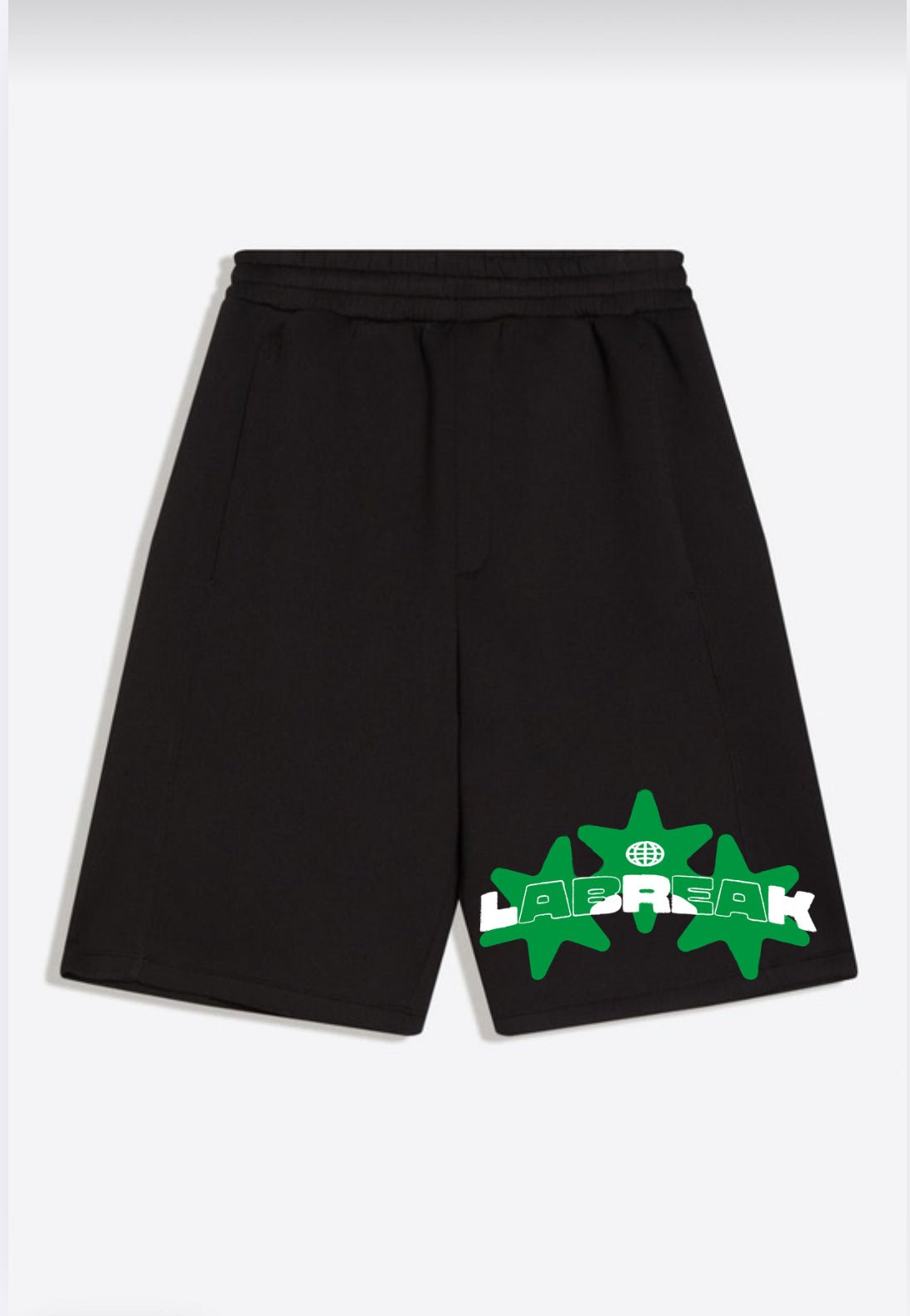 SHORT NOIR EFFET NÉOPRÈNE OVERSIZE