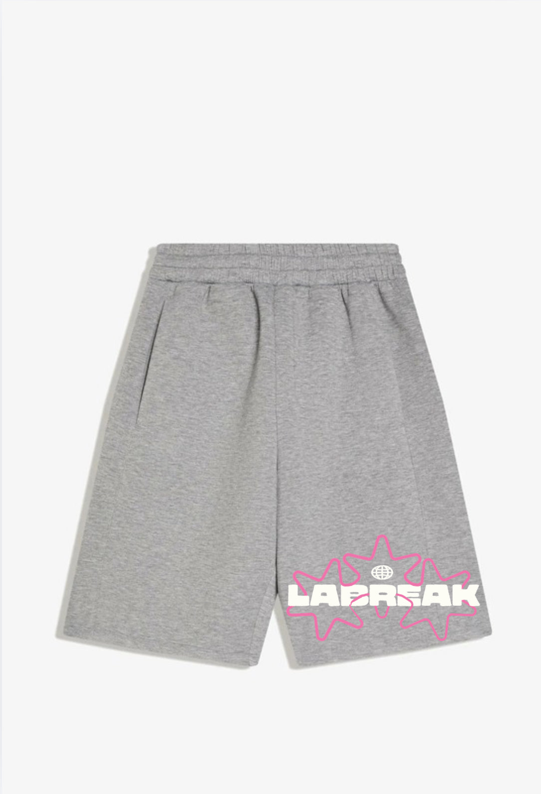 SHORT GRIS EFFET NÉOPRÈNE OVERSIZE