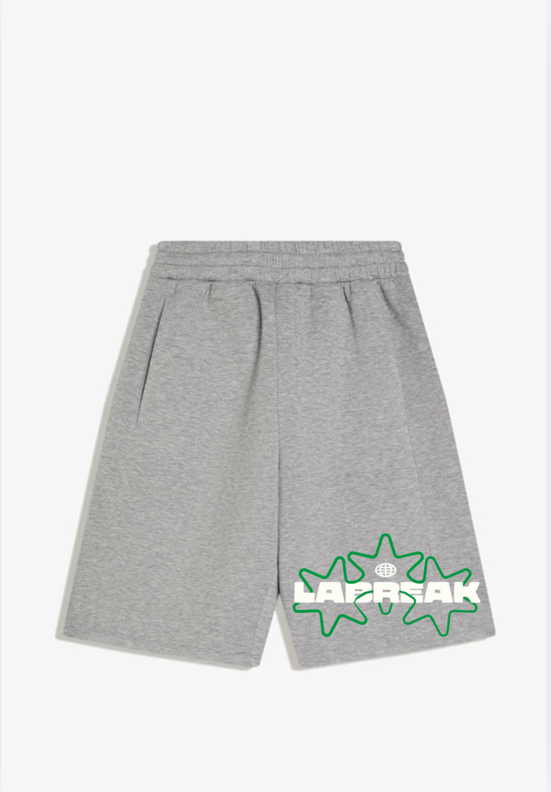 SHORT GRIS EFFET NÉOPRÈNE OVERSIZE